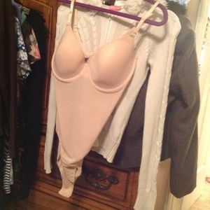 Shear Shapewear Leotard style bra 36 DD